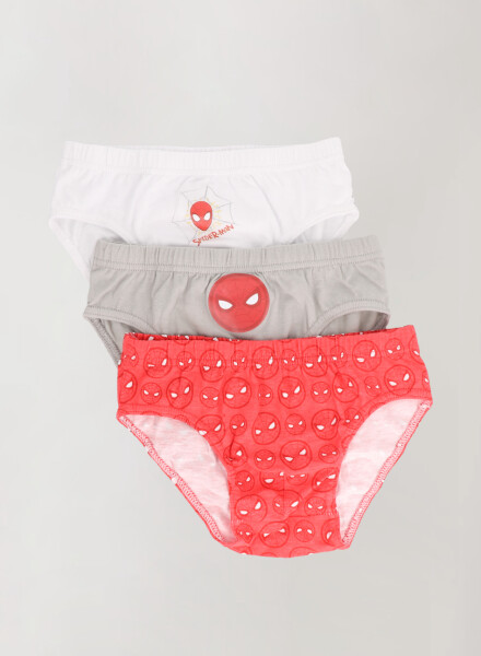 Pack x3 slips algodón marvel/disney Rojo