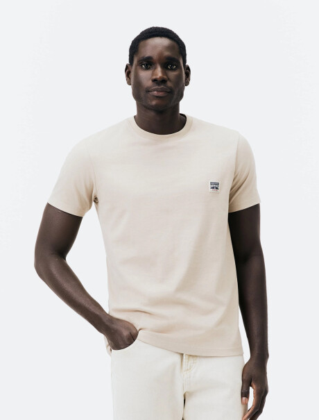 CAMISETA CON ESTAMPA MODELO REGULAR BEIGE