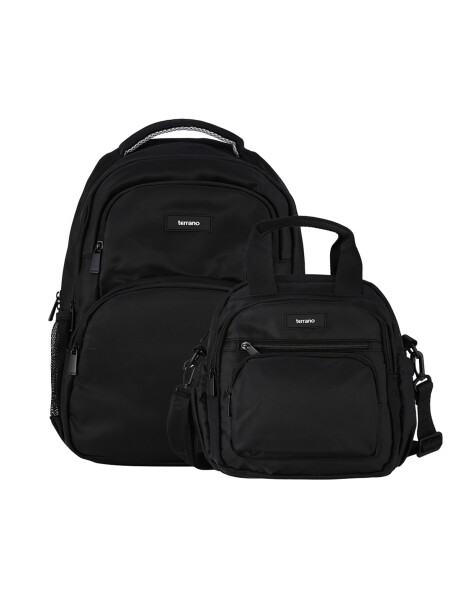 Kit Mochila y Lunchera Quid AirFlow Negro