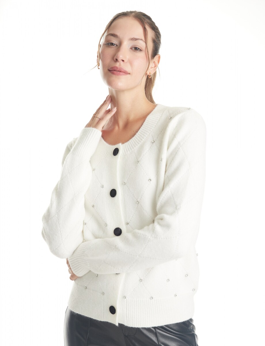 Cardigan Strass - Crudo 