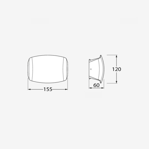 Aplique LED bidirecc. gris IP55 R7S inc ABRAM150 FL0928