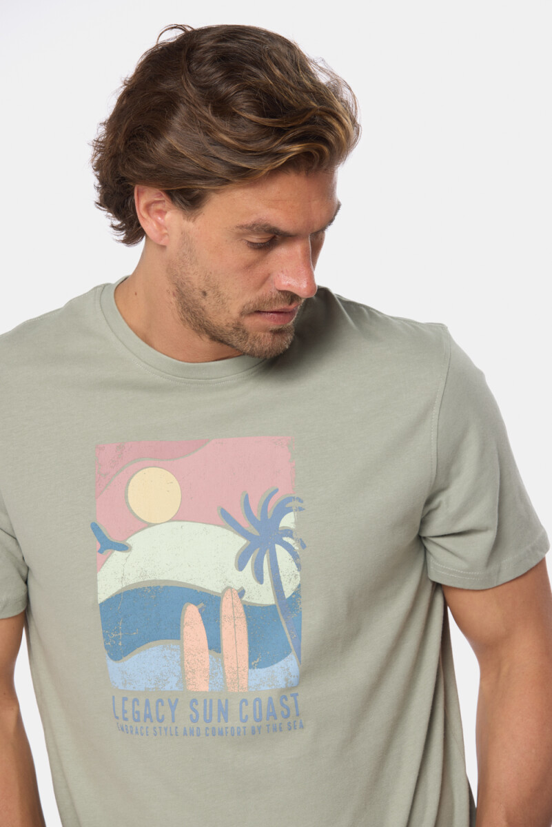 REMERA ESTAMPADA - Verde 