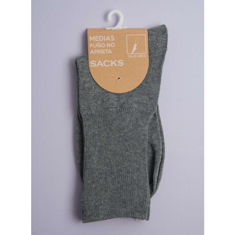 Medias lisas con puño especial que no aprieta Gris melange