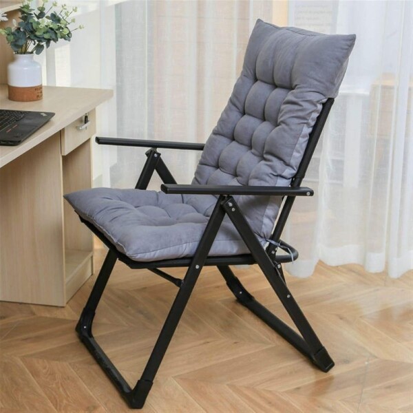 SILLA PLEGABLE CON ALMOHADON - GRIS/NEGRA SILLA PLEGABLE CON ALMOHADON - GRIS/NEGRA