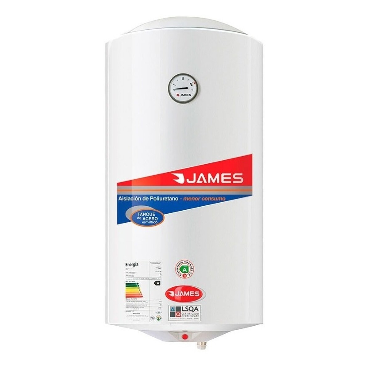 Calefon James 110 Litros Tanque Acero Cilindro 