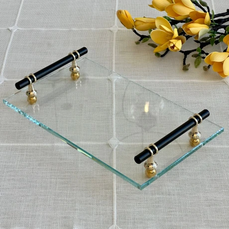 Bandeja Rectangular Decorativa Vidrio Largo 30cm x Ancho 18cm Bandeja Rectangular Decorativa Vidrio Largo 30cm x Ancho 18cm