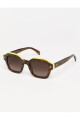 Lentes Tiwi Carole Acetate Stripe Brown/lime Topline With Blue L