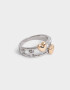 Anillos Medianos y Grandes Con corazón Anillo Corazones Mixplating - Combinacion Bicolor