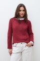 Sweater cinta escote bote bordo