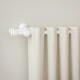 Barrote cortina doble de metal 2 m + 2 Soportes BLANCO