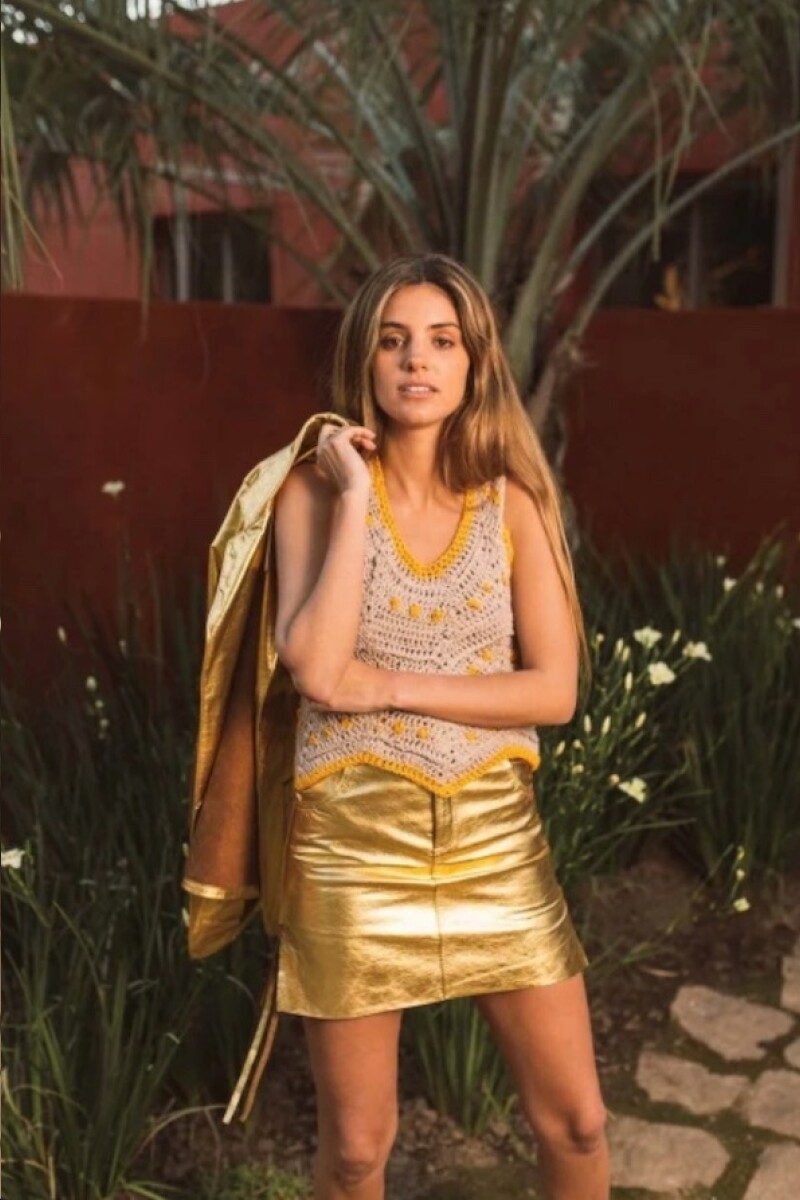 Mini Skirt Dorado Fuerte