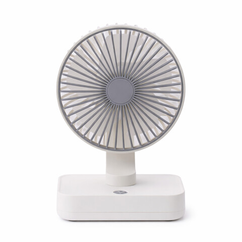 Ventilador Escritorio Recargable Usb Batería 3 Velocidades Color Blanco
