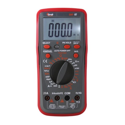 MULTIMETRO DIGITAL 1000VCA, 750VCC/20ACACC TRUE RMS GMF-87 MULTIMETRO DIGITAL 1000VCA, 750VCC/20ACACC TRUE RMS GMF-87