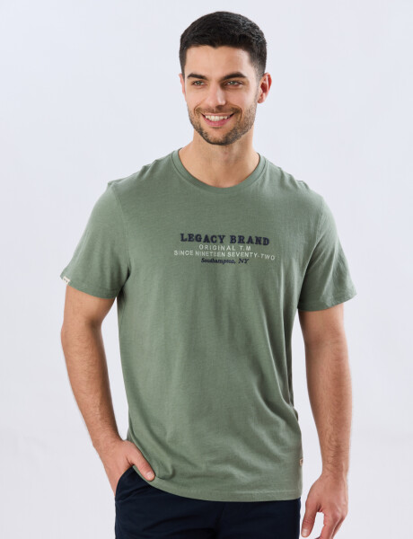 REMERA ESTAMPADA DE ALGODÓN Verde