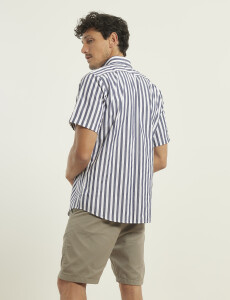 012530 CAMISA HARRINGTON LABEL Blanco/azul Osc