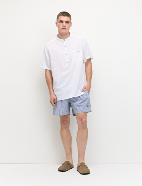 012405 CAMISA HARRINGTON LABEL Blanco