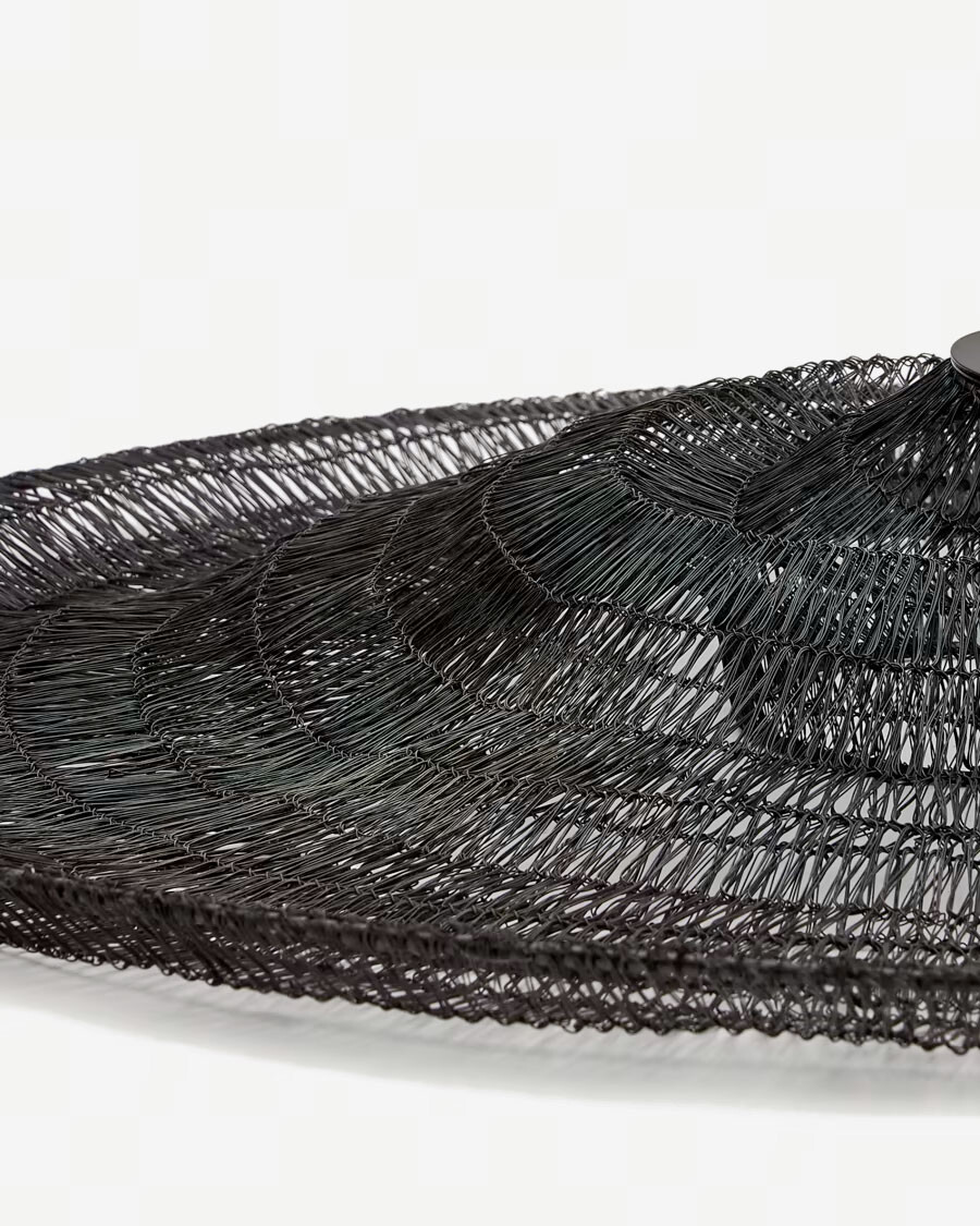 Lámpara de techo Makai de metal con acabado negro Ø 87 cm