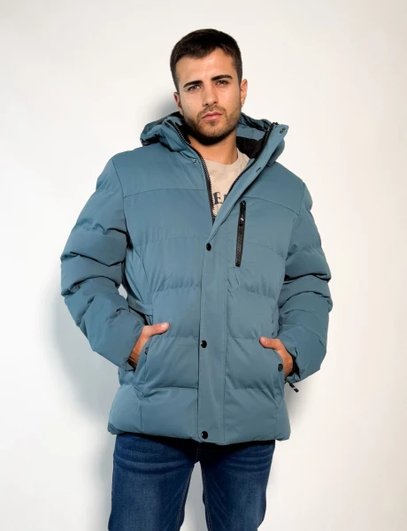 Parka abrigada con capucha desmontable Simba Azul