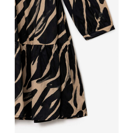 Vestido Corto Estampado Combinacion Multicolor