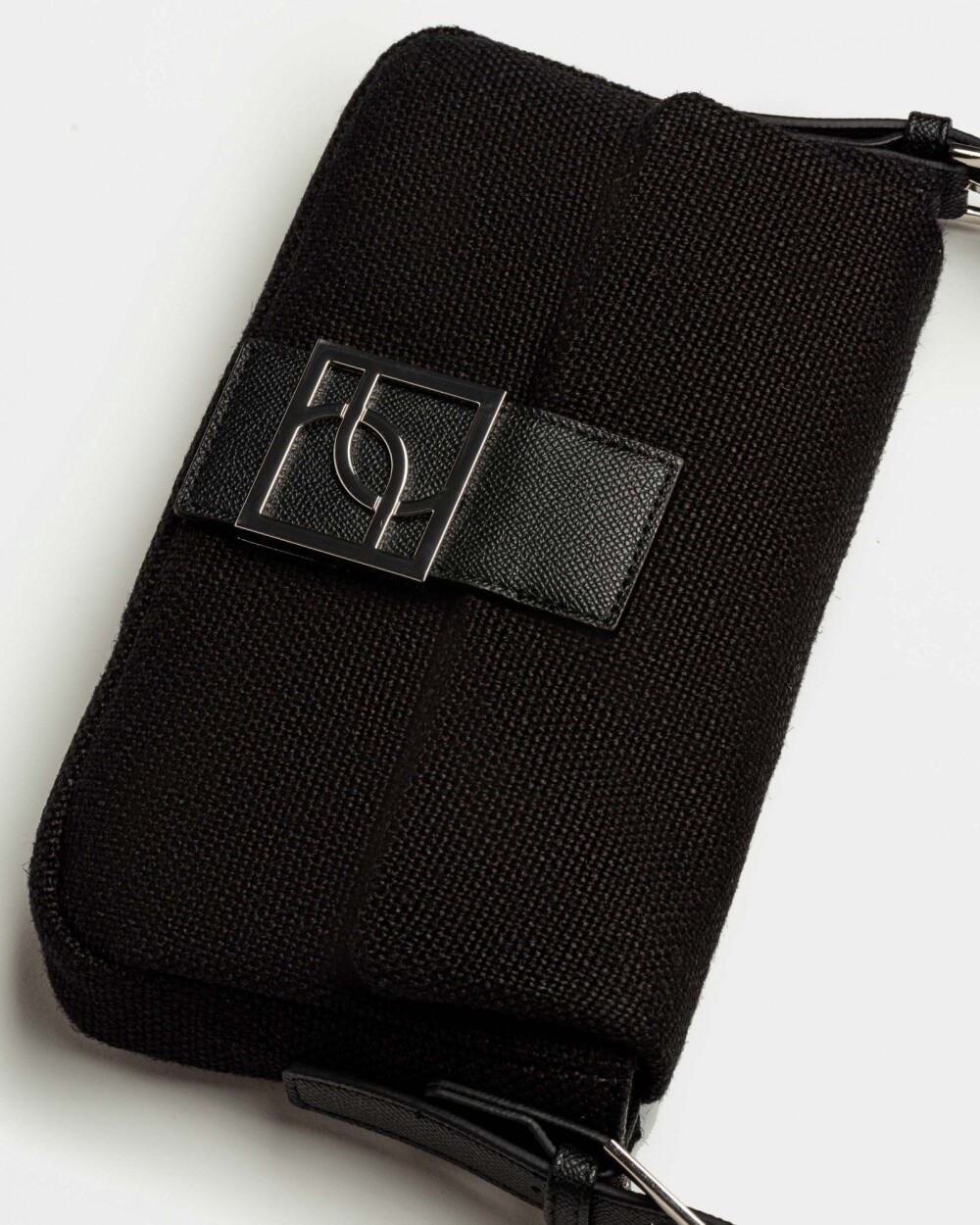 Cartera al hombro Signature en canvas Negro