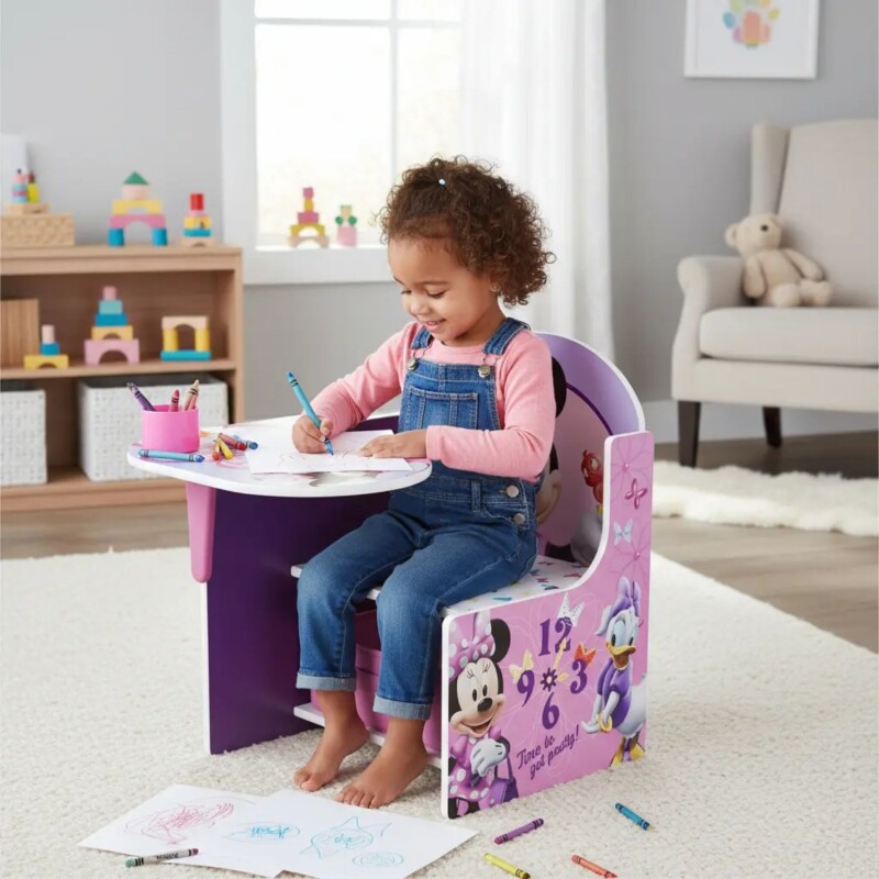 Escritorio infantil Disney con almacenamiento Minie Mouse