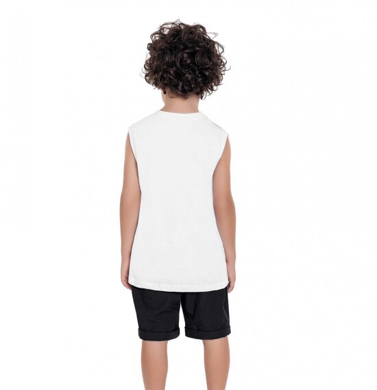 Camiseta sin mangas para niños BLANCO