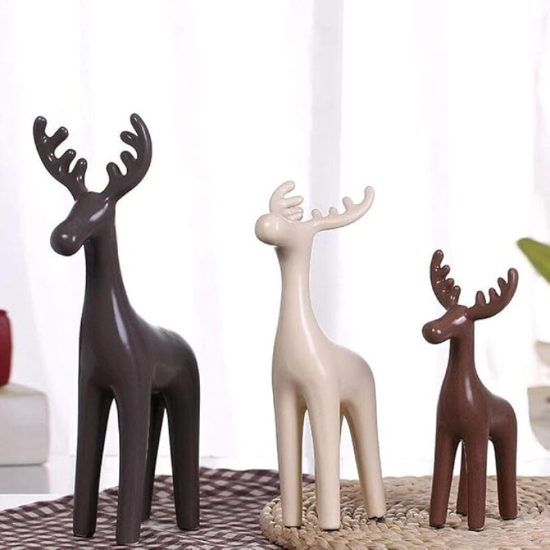 Renos Decorativos de Ceramica Set 3 Unidades Renos Decorativos de Ceramica Set 3 Unidades