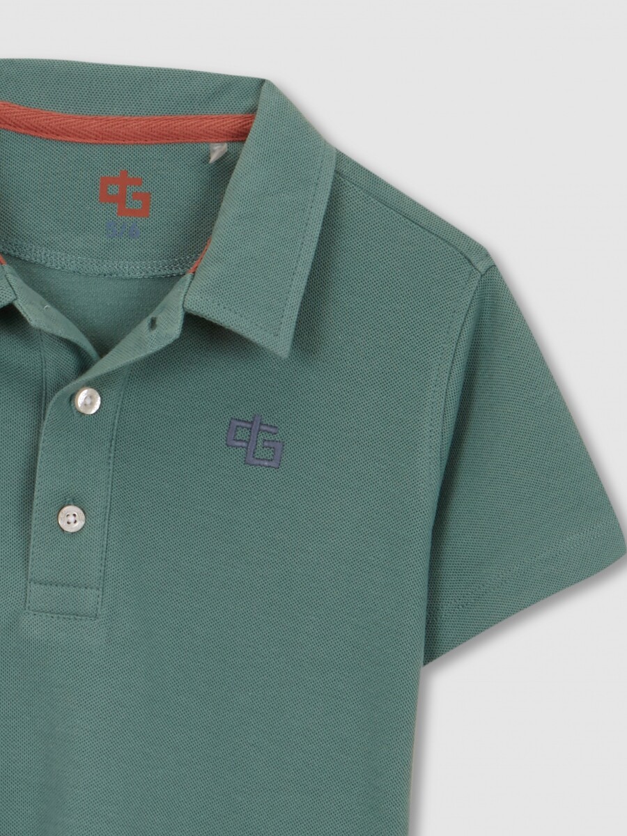 Polo Detalles Contraste Verde Nuevo
