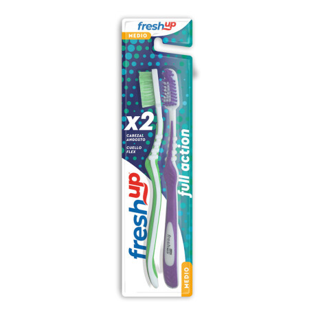 freshup cepillo dental full action x2 medio freshup cepillo dental full action x2 medio