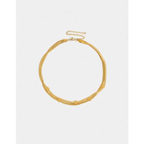 Cadena Choker Corazones Dorado