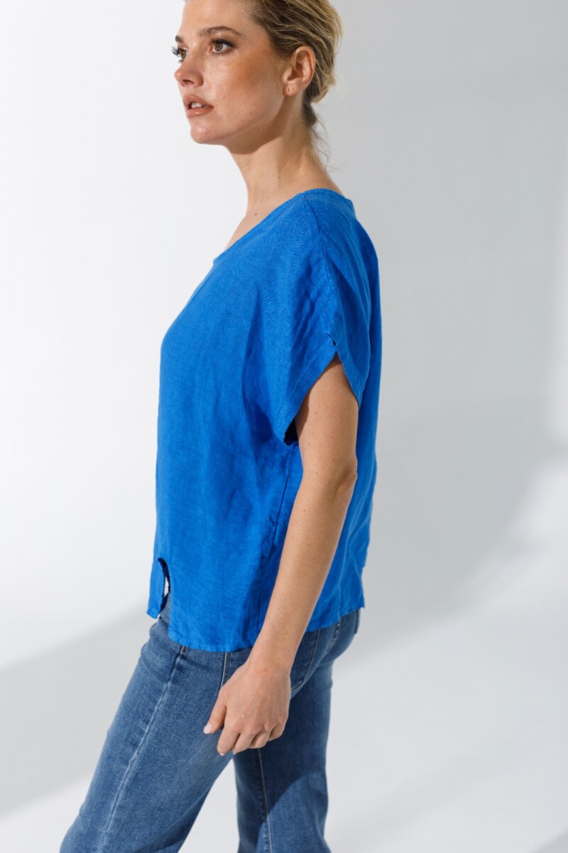 Blusa Backless Azul