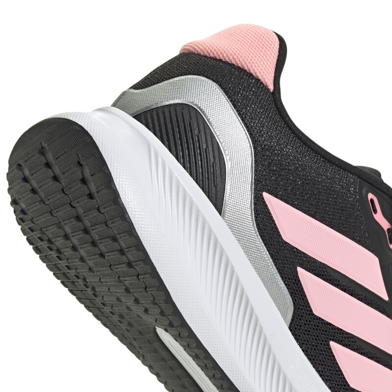 Championes de Niños Adidas Run Falcon 5 Negro - Rosado - Palteado
