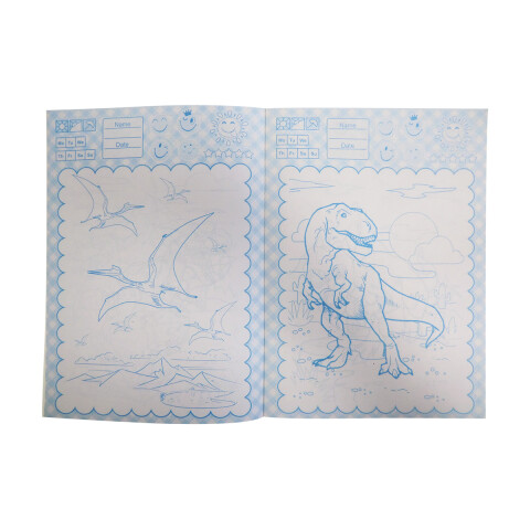 Libro para Colorear con Pegotines 26 x 19 cm Dinosaurio
