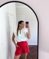 Short lino rojo