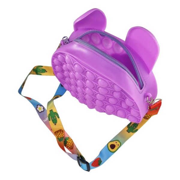 Cartera Pop It Multicolor Niños Infantil Regalo Burbujas Color Variante Violeta