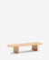 Mesa de centro Pirita de madera maciza de roble con acabado natural 146 x 56,5 cm FSC 100%