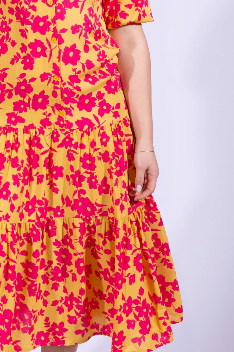 Vestido Evangelina Mostaza