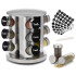 Especiero Giratorio 12 Frascos Vidrio Para Condimentos Cocina Acero Inoxidable Imback Especiero Giratorio 12 Frascos Vidrio Para Condimentos Cocina Acero Inoxidable Imback