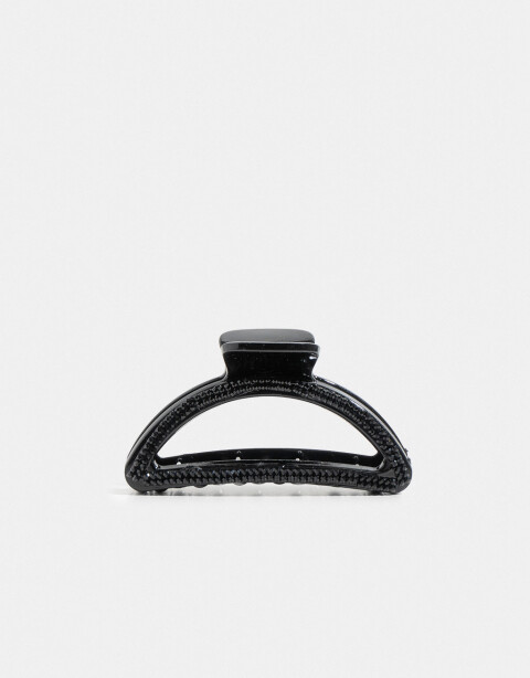 Broche Acrilico Broche Semicircular - Negro