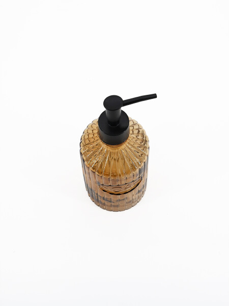 DISPENSADOR DE JABON VIDRIO MARRON