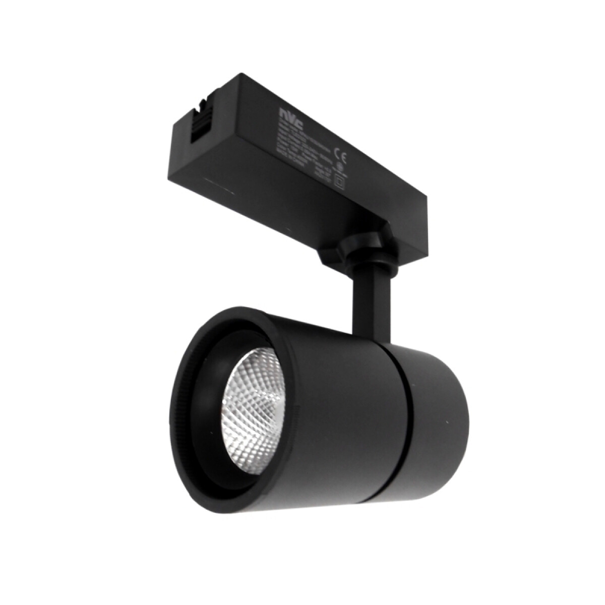 Spot cilíndrico LED para riel de 3 vías, color negro - NV0138 