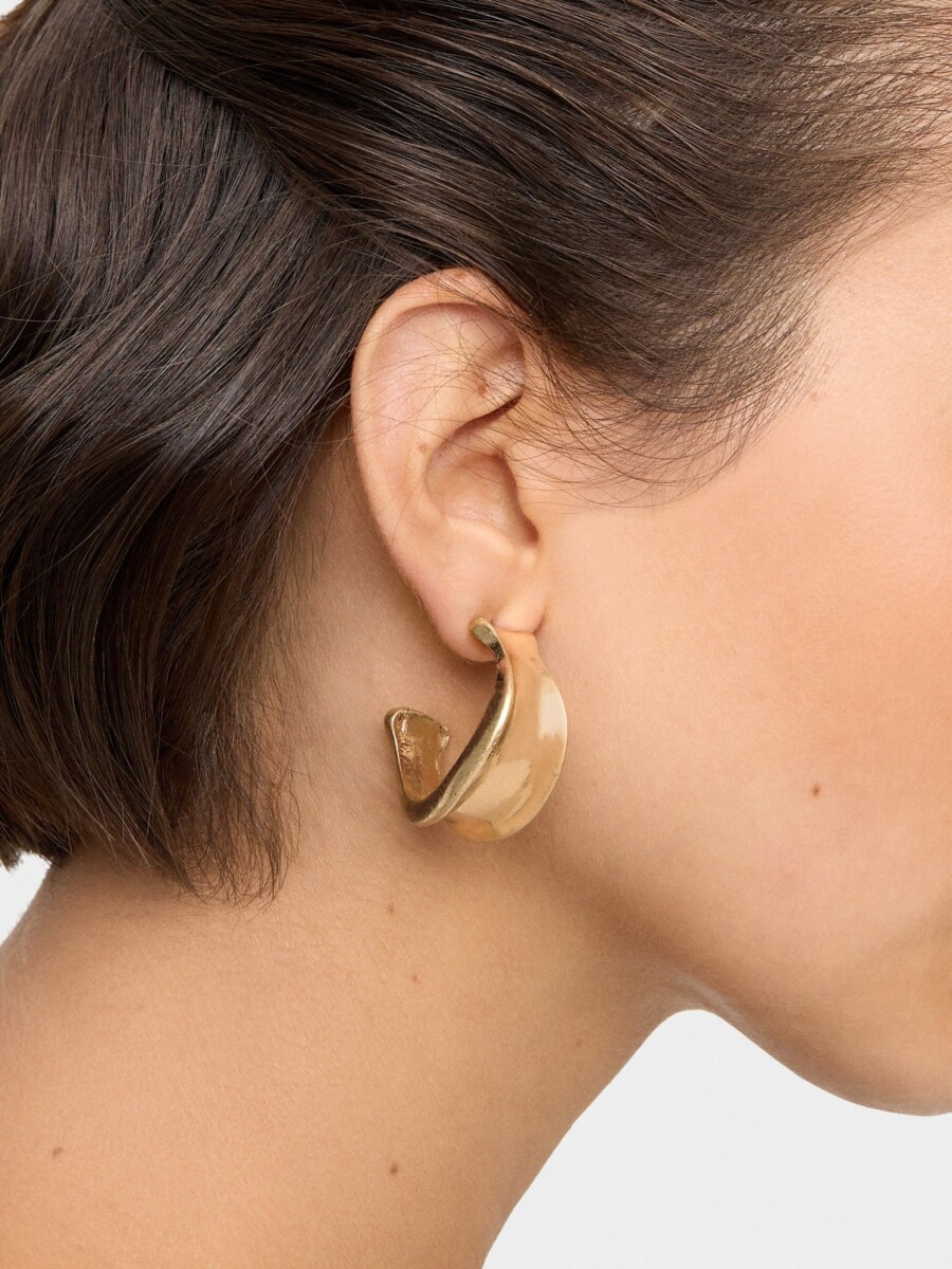 Aros Abiertos Con Bordes dorado