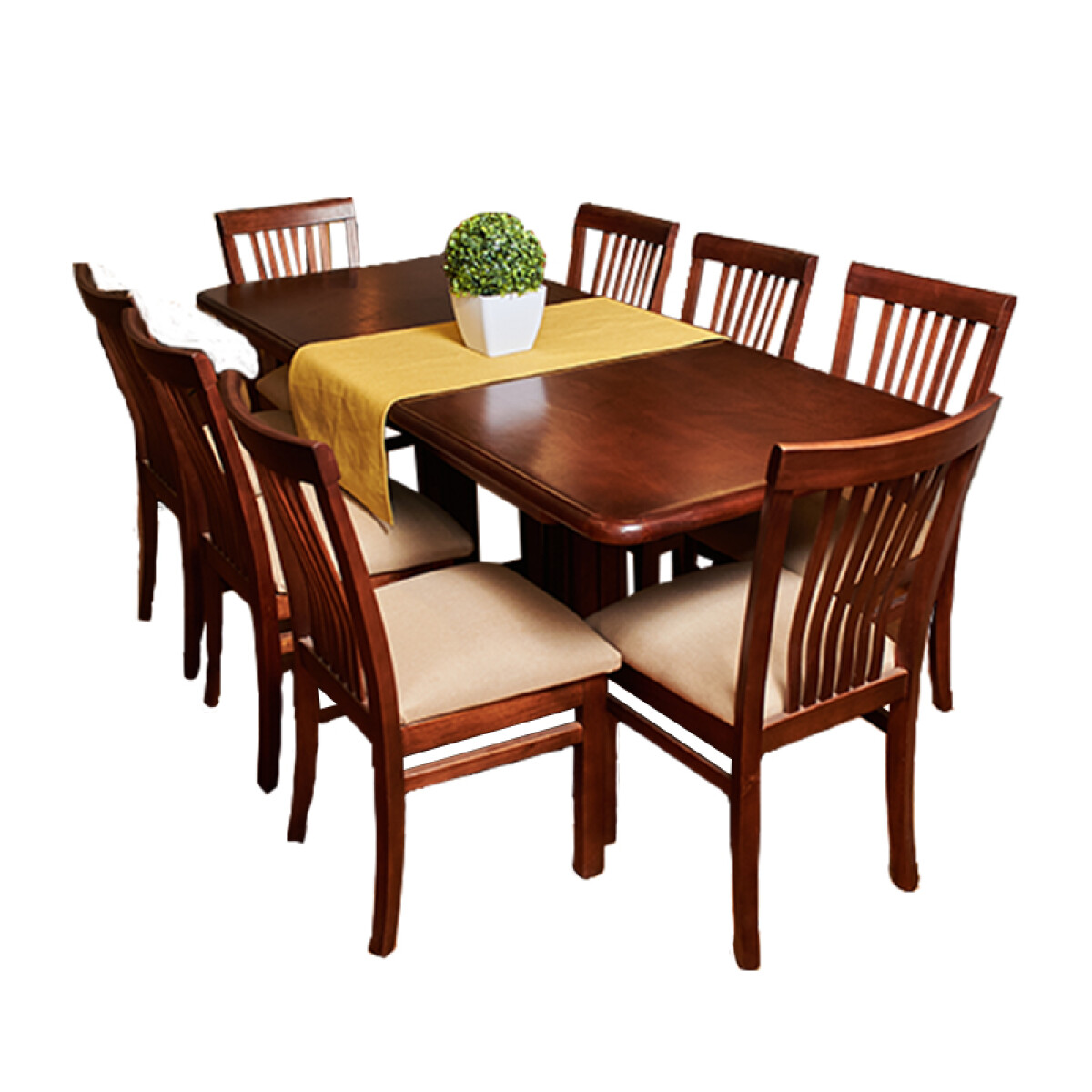 Juego de Comedor Pata de Gallo Vertical 2,0 m 8 Sillas 
