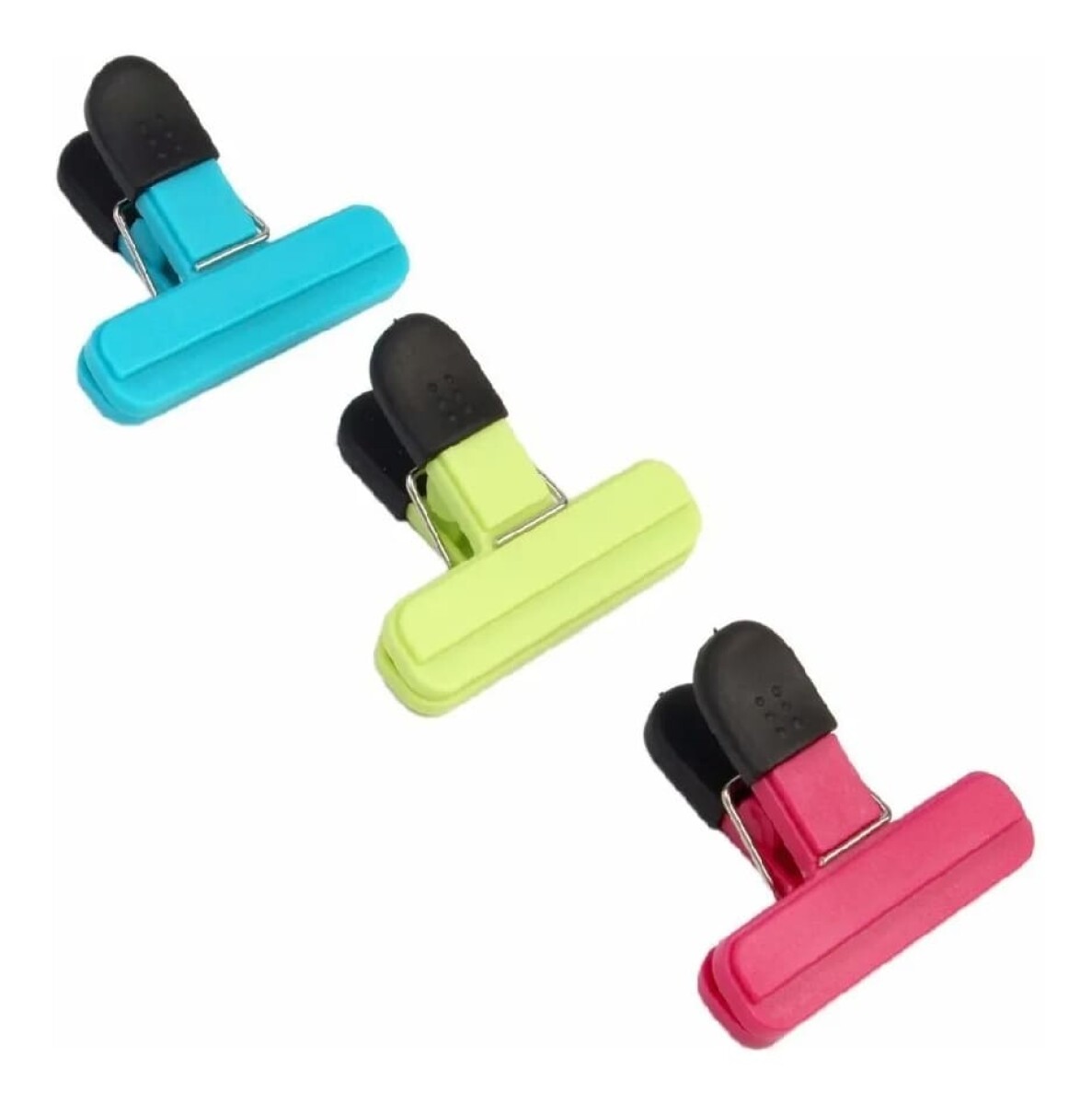 Set 3 clips pinzas para cerrar bolsas 