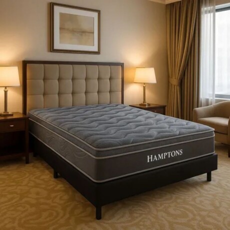 Sommier 2 Plazas Hamptons Hybrid Silver Negro