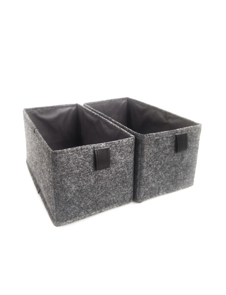 ORGANIZADOR FIELTRO GRIS 28x14x13CM ORGANIZADOR FIELTRO GRIS 28x14x13CM