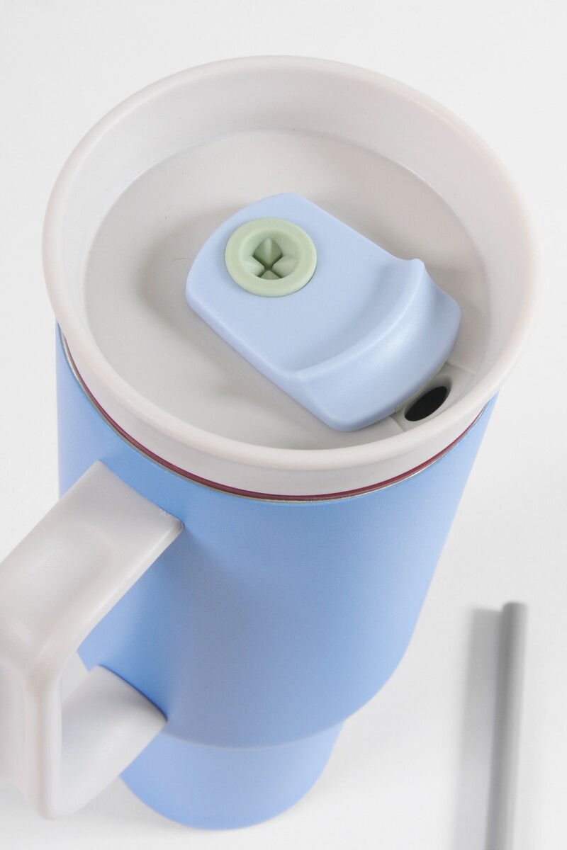 Mug vaso acero 1180 litros celeste