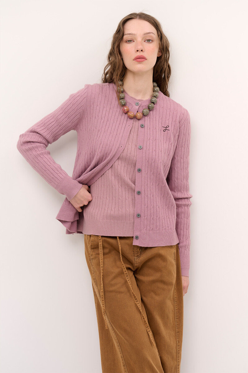 CARDIGAN OCHOS ROSA