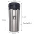 Vaso Térmico Para Cafe Y Te 350ml PLATEADO
