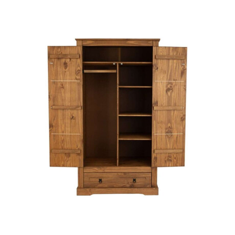 Ropero 2 puertas 1 Cajion Madera Linea Mexicana Nogal